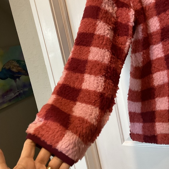 NEW Katydid Red and Pink Fleece Pullover - Picture 4 of 10